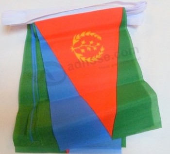 bandera de empavesado eritrea de 6 metros 20 banderas de 9 '' x 6 '' - banderas de cuerda eritrea 15 x 21 cm