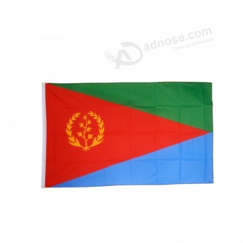 China-Grossist 300d Polyester doppelt genähtes Nationland 3 * 5ft, das Eritrea-Markierungsfahne fliegt