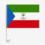 mini bandeira feita malha da Guiné Equatorial do poliéster para a janela de carro
