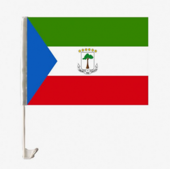 knitted polyester mini equatorial guinea flag For Car window