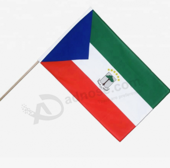 Mini bandera de palo de Guinea ecuatorial de mano al por mayor