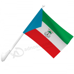 knitted polyester outdoor wall mounted equatorial guinea flag