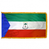 poliéster bandera nacional de la borla de guinea ecuatorial para colgar
