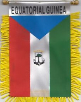 custom equatorial guinea Car rearview window hanging flag