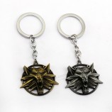 The witcher 3 keychain wild hunt wolf shape Key ring wholesale