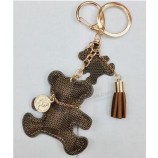 Pu leder bär muster für auto keychain oder schmuck tasche