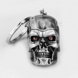 2017 filme chaveiro terminador legal 3D crânio cabeça forma chaveiro de metal chaveiro liga de metal terror crânio chaveiro chave anéis presente