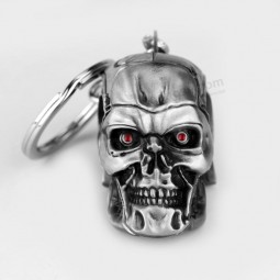 2017 movie terminator keychain cool 3D skull head shape metal keychain keyring alloy metal terror skull keychain Key rings gift