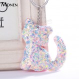 cute women kitten Cat sequins keychains for sale