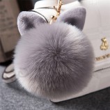Großhandelspelz Pom Pom Schlüsselkette flaumiger Häschen Schlüsselring