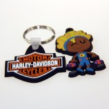 rubber cartoon shaped keychain for kids gift