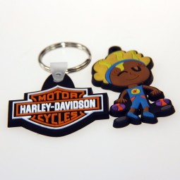 rubber cartoon shaped keychain for kids gift