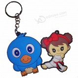 Colorful soft rubber pvc keychain with custom