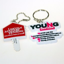 Porta-chaves macio do pvc do projeto colorido do OEM