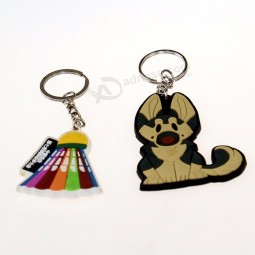 populär kein MOQ weicher PVC keychain Schlüsselringe