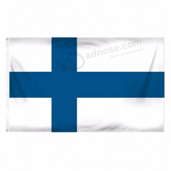 высокое качество синий крест и белый финский флаг финляндии