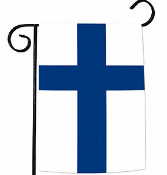 Bandeira decorativa do jardim de venda quente da finlândia com polo
