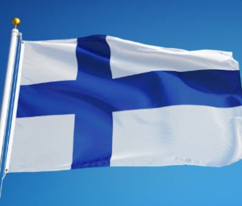 フィンランドの巨大なシルクスクリーン印刷フィンランド国旗