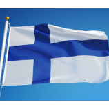 핀 거대한 실크 스크린 인쇄 핀란드 깃발