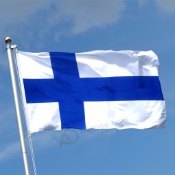 Polyester fabric Finland country flag for national Day