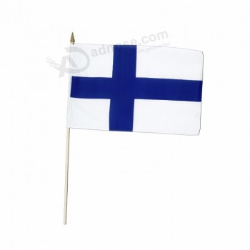 bandeira de mão do país da finlândia bandeiras de mão da finlândia