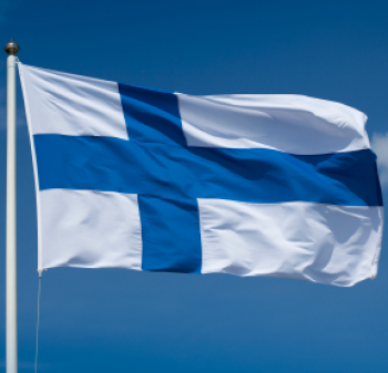 tecido de poliéster com bandeira nacional da finlândia