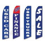 4 Swooper Flags Gebrauchtwagen LKW Autohändler Easy Finance Sale blau weiß