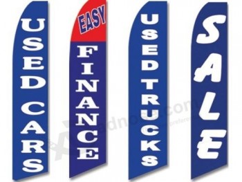 4 Swooper Flags Used Car Truck Auto Dealer Easy Finance Sale Blue White
