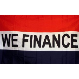 WIR finanzieren das Flaggenfinanzierungswerbebanner-Speicherwimpel-Geschäftszeichen 3x5