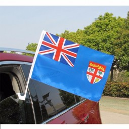 Custom hanging Fiji car window flag for promotion