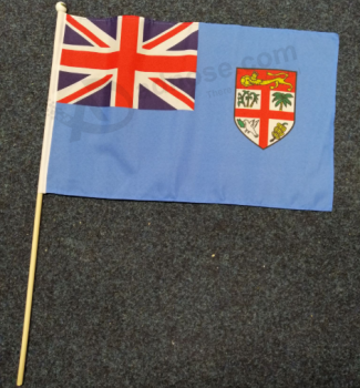 Фиджи национальный флаг руки Фиджи флаг страны палкой