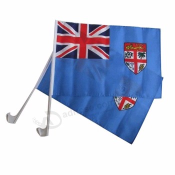 Bandeira da janela lateral do carro de 12x18 polegadas país bandeira de carro de fiji