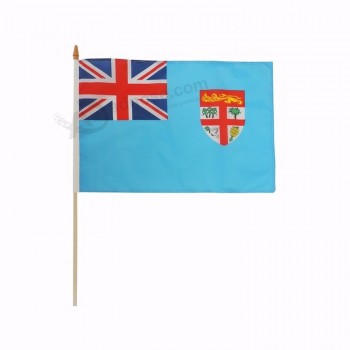 bandera de mano de tamaño mini república de fiji aceptar personalizado