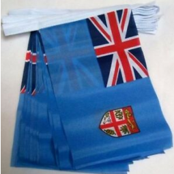Decorative polyester Fiji country bunting flag for sale