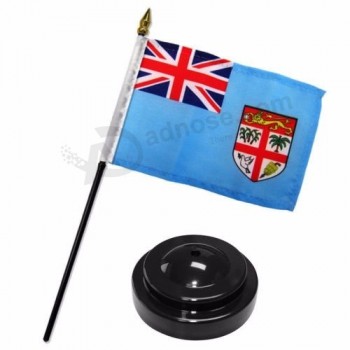Heiße verkaufende Fidschi-Tischplattenflaggenpfosten-Standplatzsätze