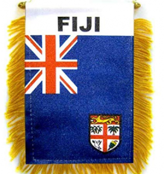 Custom Fiji State Car Rearview Window Hanging Flag