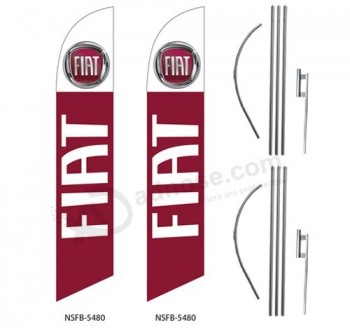 Fiat Swooper Feather Flag, Kit with 15' Pole and Ground Spike, 2' 5 1/2