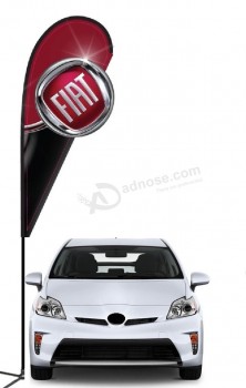 fiat 3d double-sided teardrop flag Kit with high quality