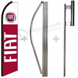 Fiat Swooper Feather Flag, Flagpole, & Ground Spike Kit