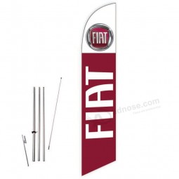 Cobb Promo Fiat (Red) Feather Flag with Complete 15ft Pole kit and Ground Spike