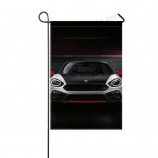 donggan garten flagge abarth fiat vorderansicht schwarz 12x18 zoll (ohne fahnenmast)