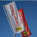 Polyester-Ferrari-Rechteckflaggenfahne mit der Stange im Freien