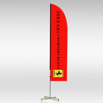 Gebreide polyester ferrari logo swooper veervlag