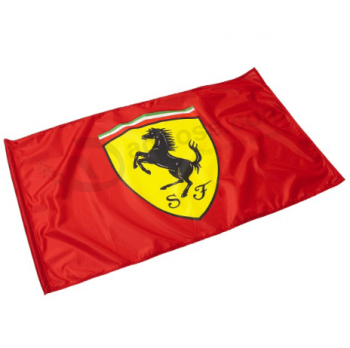 Factory custom 3x5ft polyester Ferrari logo advertising banner flag