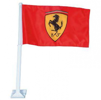 Custom Mini Ferrari Car Window Clip Flag Wholesale