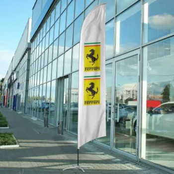 Digital printed advertising Ferrari swooper banner flags