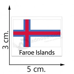 페로 제도 깃발 임시 문신 스티커 몸 문신