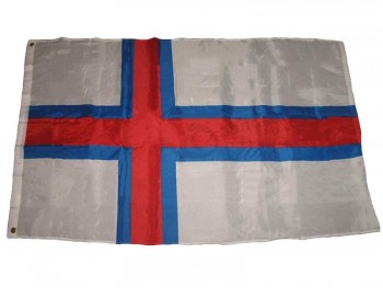 Färöer Super Polyester Nylon Flagge 3'x5 'Haus Banner 90cm x 150cm Ösen doppelt genäht Premium Qualität Indoor Outdoor Stangen Wimpel