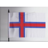 faroe islands bandeira média de mão 23cm x 15cm