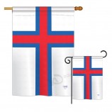 微风的装饰s108376-P3法罗群岛世界民族印象国旗装饰垂直房子28“ X 40”花园13“ 18.5”套装